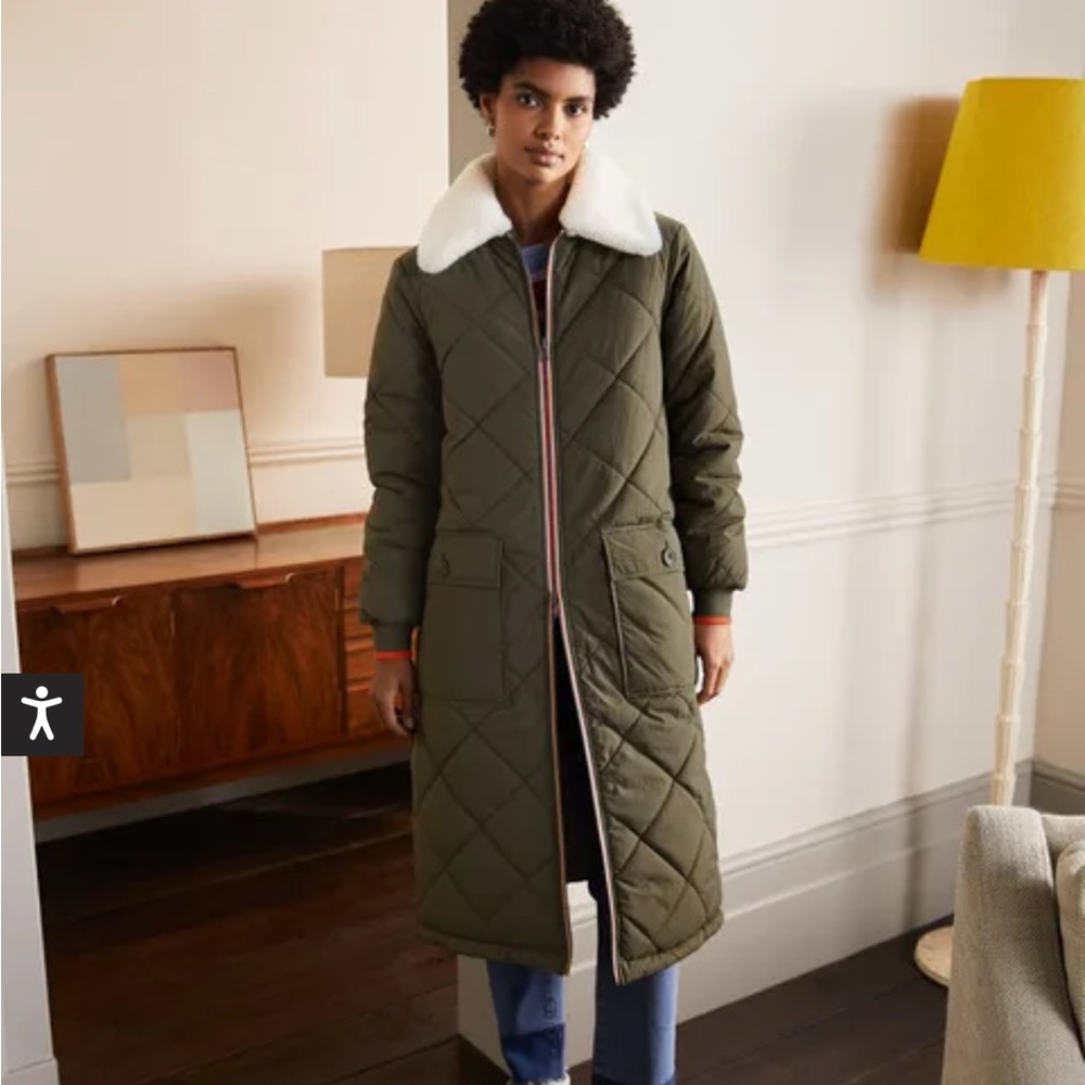 New never worn without tags BODEN RAINBOW Reversible Quilted Puffer Coat